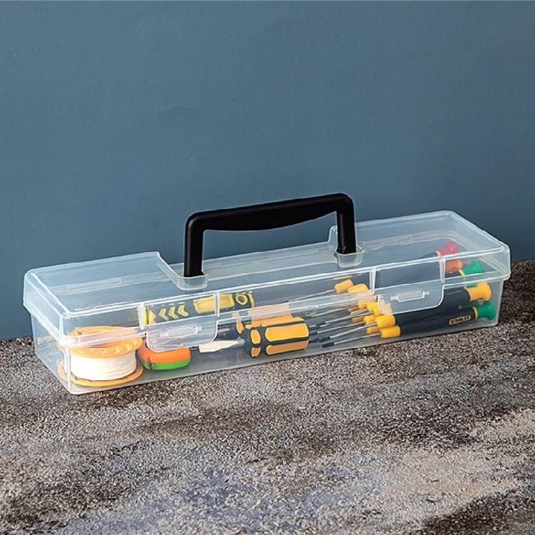 Clear Hardware Storage Box With Handle Perfect For Organizing Supplies And Workshop Tools Handheld Toolbox