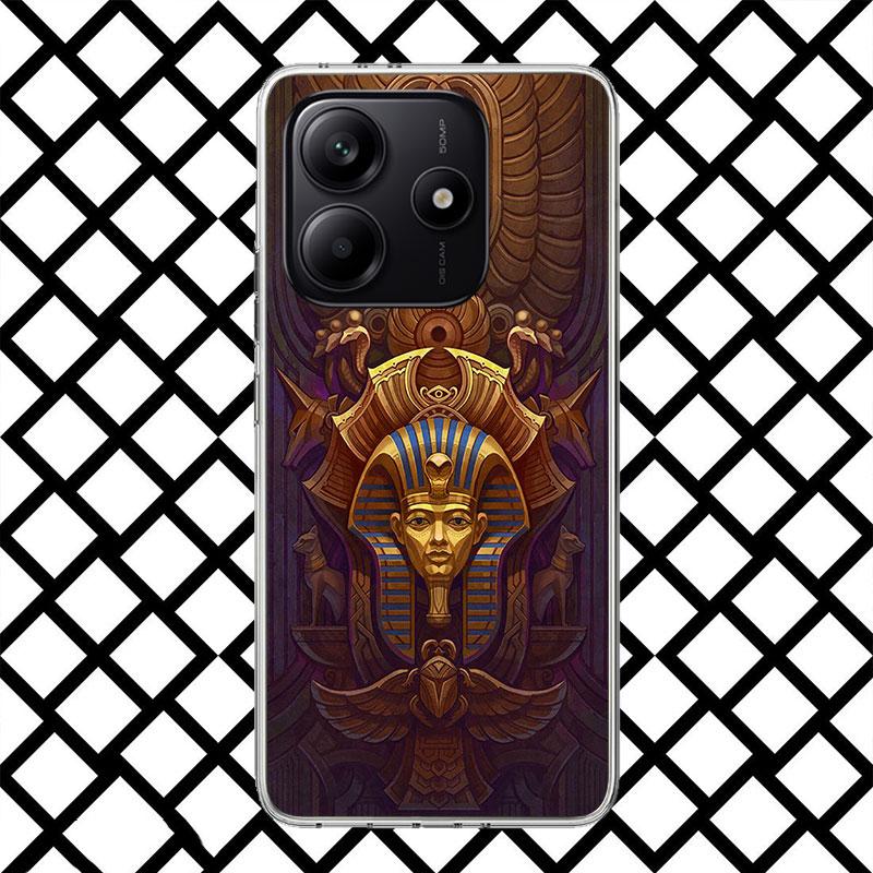 

Egypt Nefertiti Anubis Pharaoh Phone Case for Xiaomi Redmi Note 15 14 14S 13 12 12S 11 Pro Plus 11E 11T 11S 10S 5G Soft Cover Fu Redmi Note 14 5G