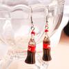 Fashion Resin 3D Drink Cup Drop Earrings for Women Girl Beer Milk Tea Ice Cream Dangle Earrings Jewelry Gift