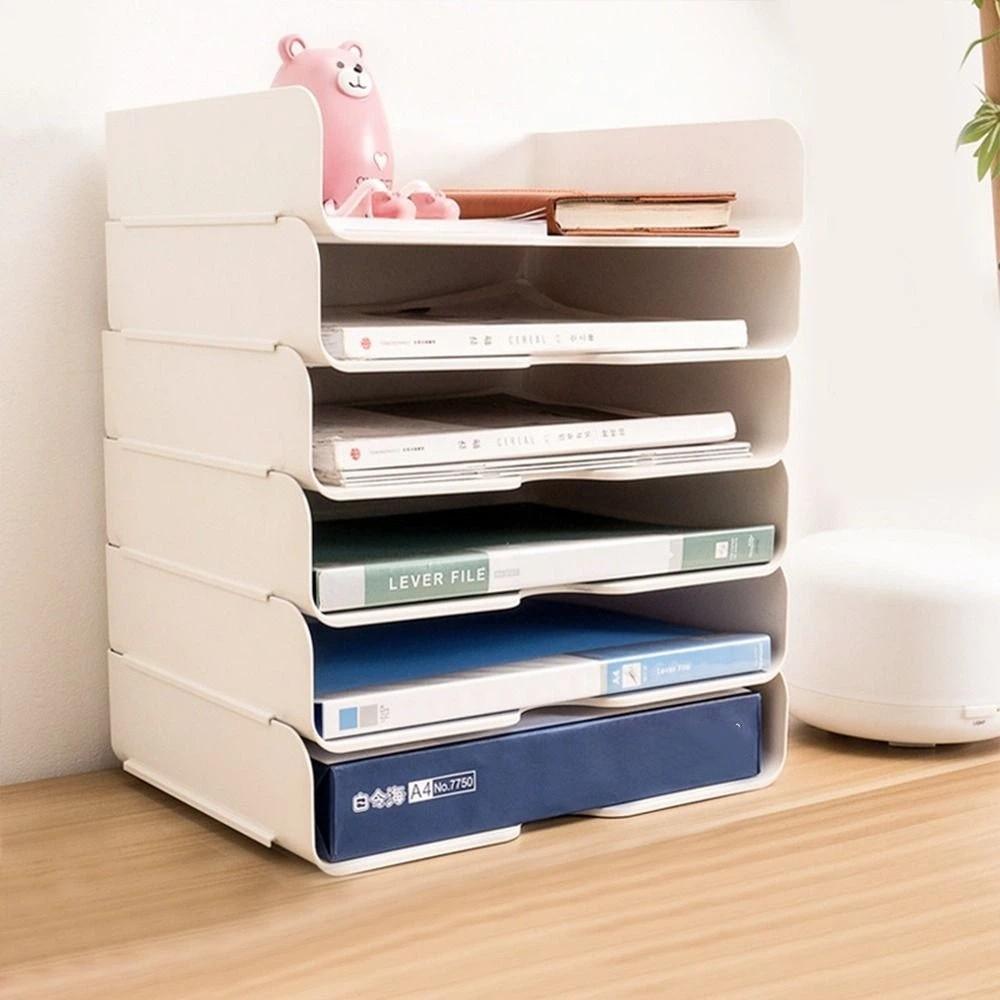 1 Pcs File Organizer A4 File Storage Tray Desktop Organizer Papers Rack Sundries