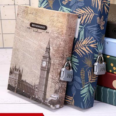 Médaillon Journal: Carnet de Mode Rétro avec Pages Colorées & Cadenas - Boîte Cadeau Incluse