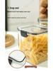 Transparent Airtight Food Grade Storage Jar: Moisture-Proof, Square/Rectangular Kitchen Container for Grains and Chinese Medicine