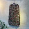 C S In The Room Floral Pattern gaThered Band Long Skirt One Color C