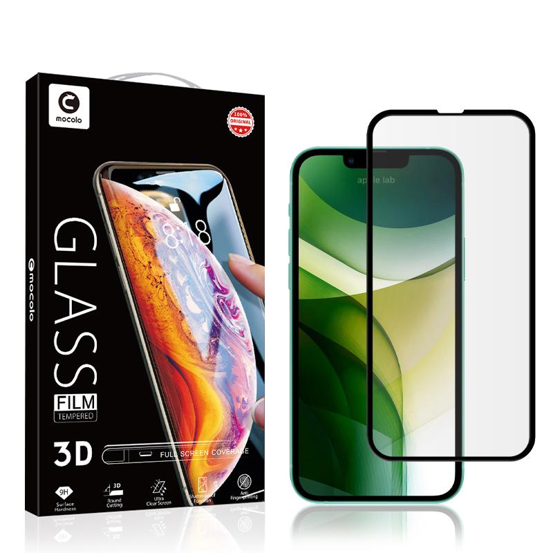 MOCOLO for iPhone 13/13 Pro/14 Cold Carving 3D Curved Tempered Glass Film Full Size Full Glue HD Clear Screen Protector