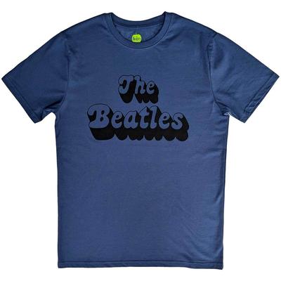 The Beatles Official T-Shirt Text Logo Shadow