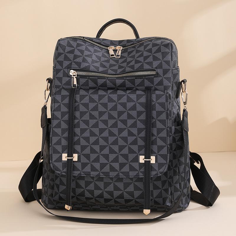 

Рюкзак с принтом, женский рюкзак большой вместимости, сумка на плечо, пригородная дорожная сумка коричневый