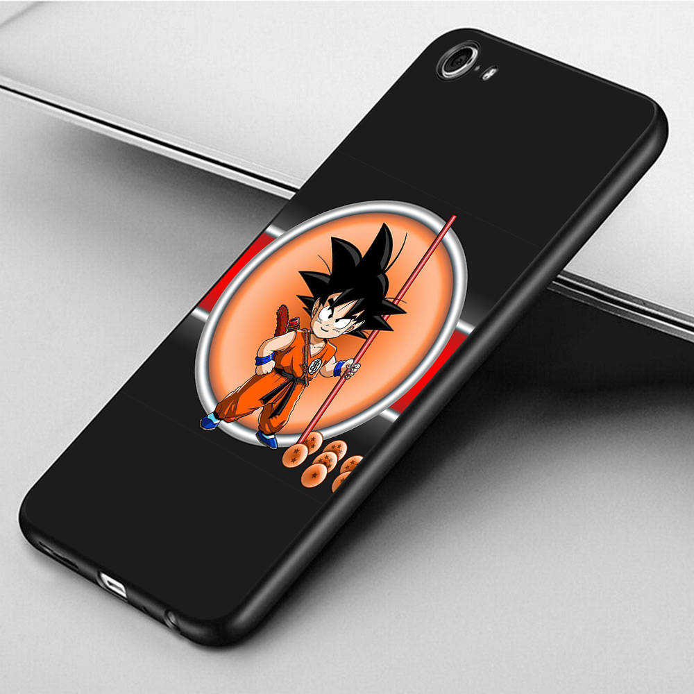 DT41 Pouzdro Dragon Ball Super pro iPhone 16 15 Plus 14 13 12 11 Pro 8 7 6S 6 SE 5S X XR XS Max Realme C30 C33 C31 9I Huawei P30 Černý měkký kryt