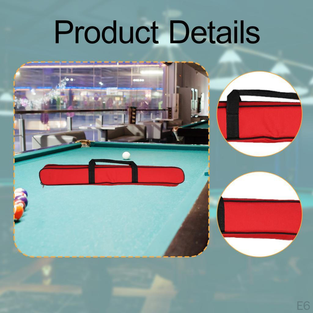Scratch Resistant Soft Adjustable Shoulder Strap Oxford Cloth Dustproof 1/2 Double Cues Capacity