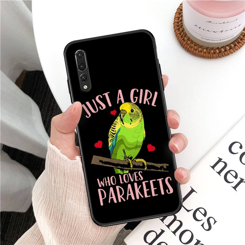 YNDFCNB Chubby Cockatiels Parrotlets Hello Parrot Bird Phone Case for Huawei P30 40 20 10 8 9 Lite Pro Plus Psmart2019