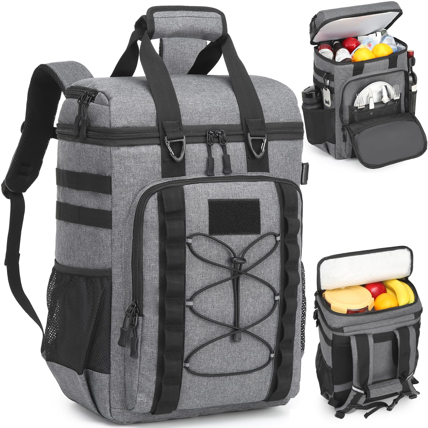 Cooler Backpack - Insulated Backpack, Holds 42 Cans, Tactical Backpack Cooler, Insulated & Leakproof, Large Capacity Lunch Backpack for Men, Perfect