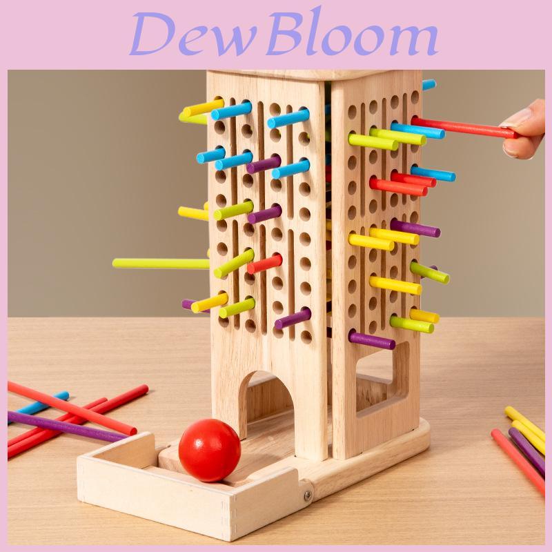 Wooden 3in1 Stack And Roll Dice Game For Family Fun And Brain Development