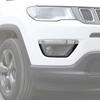 2x Black Front Fog Lamp Light Cover Trim Frame Decor For Jeep Compass 2017-20