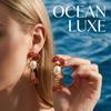 Ocean Series Lobster Earrings Enameled Metal Ear Jewelry Cute Animal Earrings  for Girls Ladies