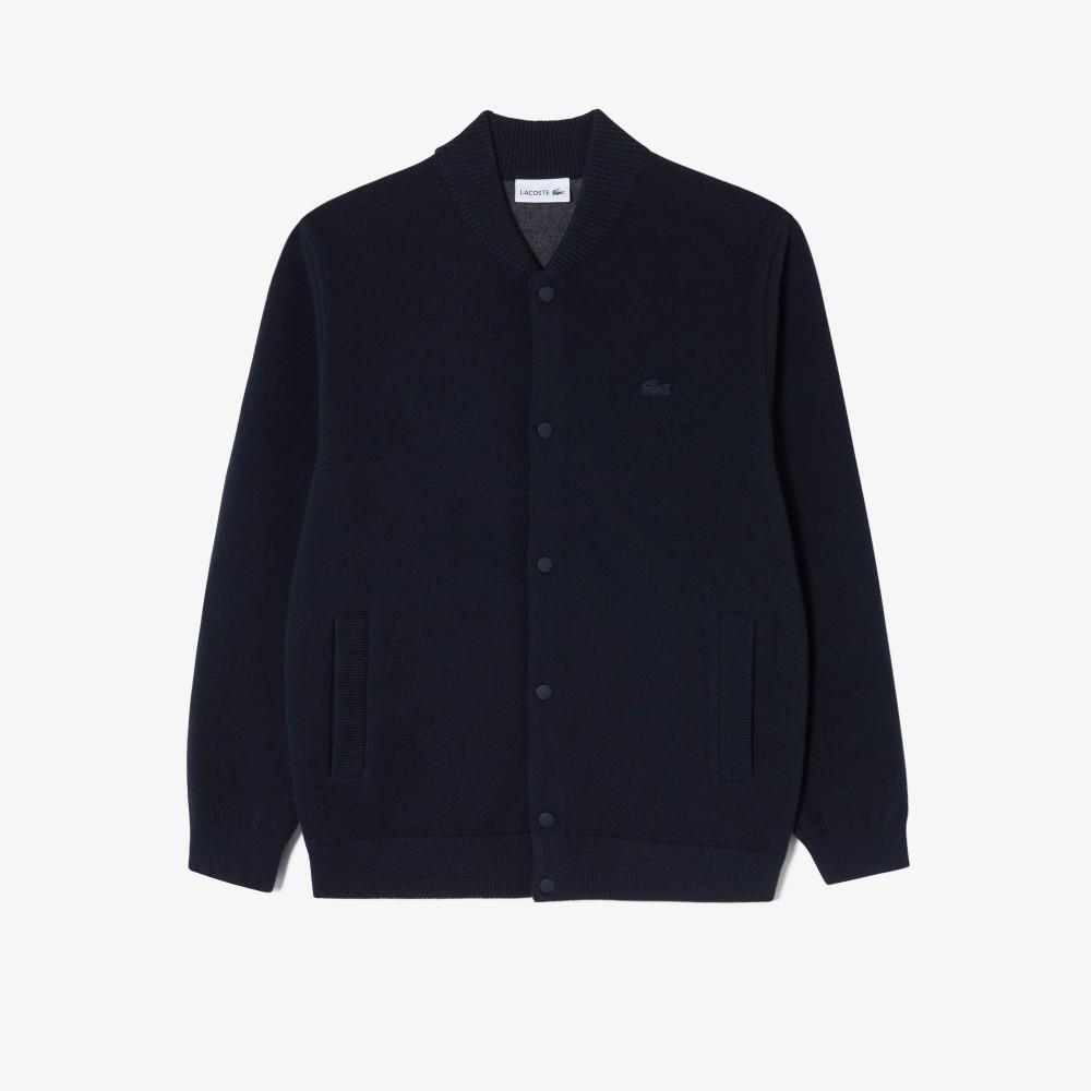 [Lacoste] Men's Double-Face Stadium Cardigan AH331E-55N166