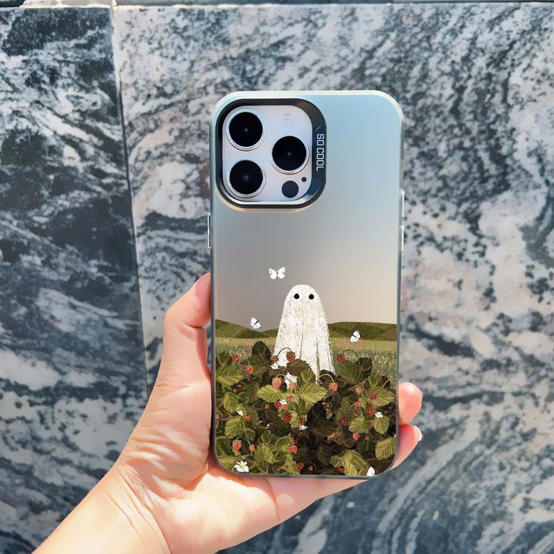 

Cute Ghost Shockproof Phone Case For iPhone 13 12 Pro Max 13 Mini 16 15 14 Plus Pro Max 11 Laser Protection Back Cover Fundas iphone 13Mini