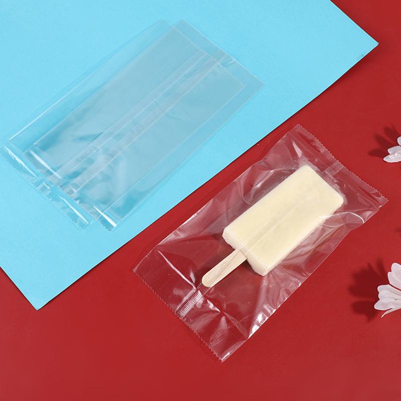 50 Pezzi Sacchetti per Gelato per Uso Alimentare Sacchetti di Plastica Monouso Copertura Protettiva per Popsicle Sacchetto Trasparente per Imballaggio Popsicle Ghiacciolo Fai da Te