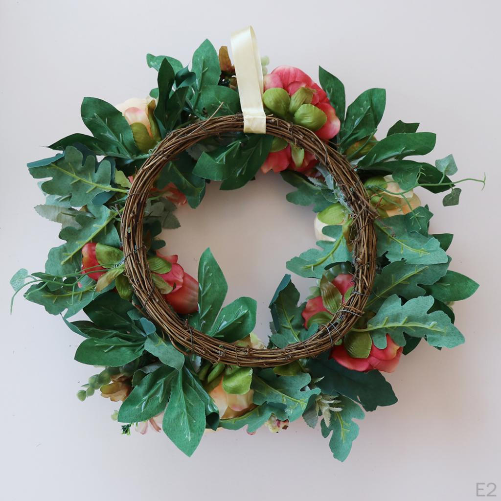 Artificial Penoy Silk Flower Wreath Garland Hanging Wedding Decor