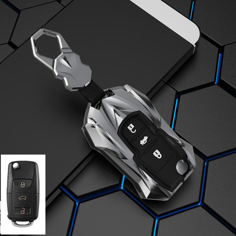 Zinc Car Key Case Car Key Full Cover Protection Bag For Vw Volkswagen Polo Tiguan Passat Golf Jetta Lavida Skoda Octavia