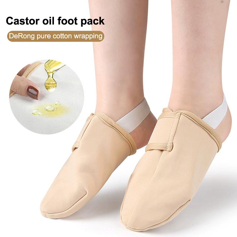 Reusable Castor Oil Pack Feet Castor Oil Compress Pads Wraps Adjustable Pad Self Conditioning Aid Muscles Care