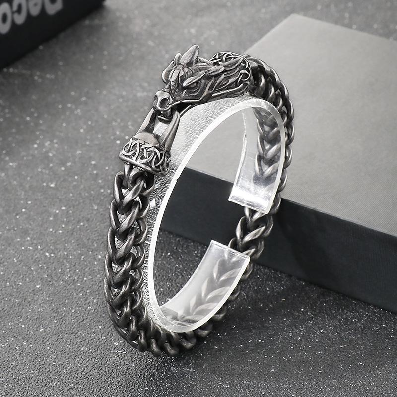 8mm Dragon Bracelet for Men Boy Tennis Chain Jewelry - Stainless Steel 304 - KB204076-MZOZ