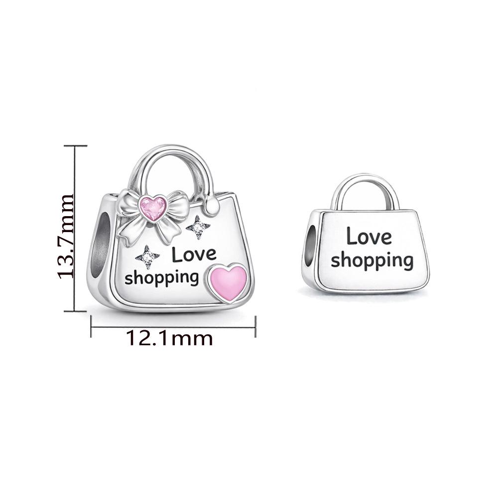 Eco-friendly Pink Copper Bead Perfume Bottle  High Heel Pendant DIY Accessories