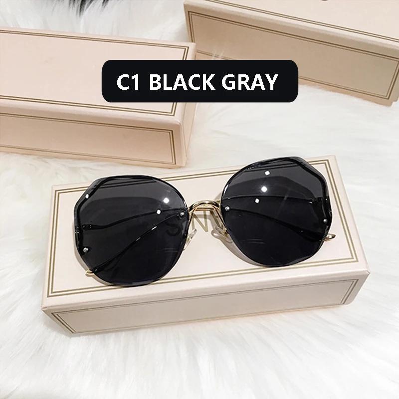 

Fashion Women Rimless Sunglasses Vintage Luxury Brand Gradient Travel Sun Glasses Female Outdoor Eyewear