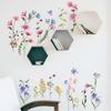 Beautiful Flower Wall Stickers Home Decoration DIY PVC Glass Electrostatic Stickers Home Bathroom Window