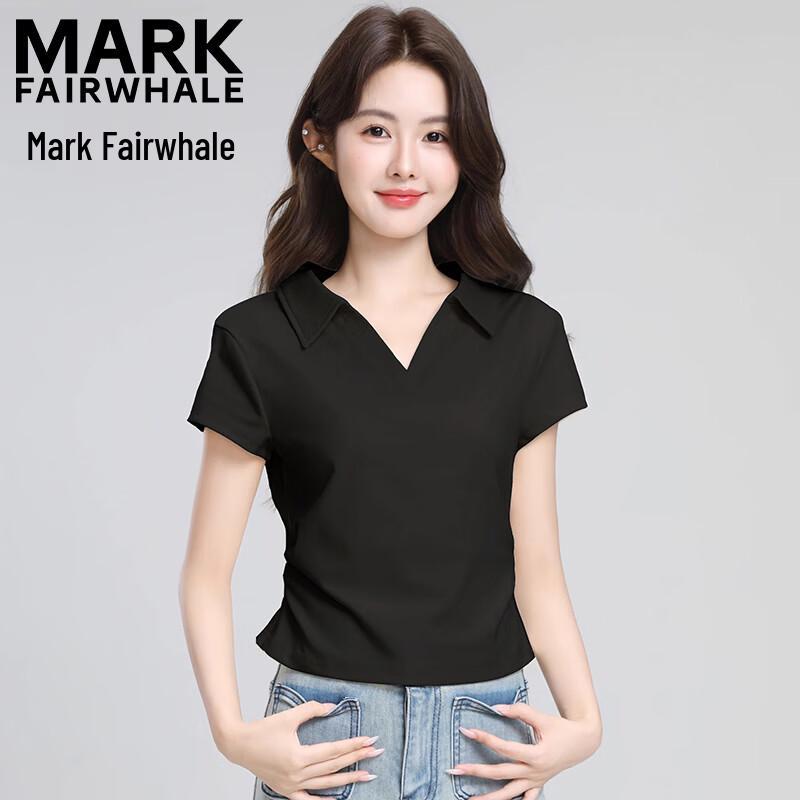 MARK FAIRWHALE Women s Pleated Polo T-Shirt 2XL