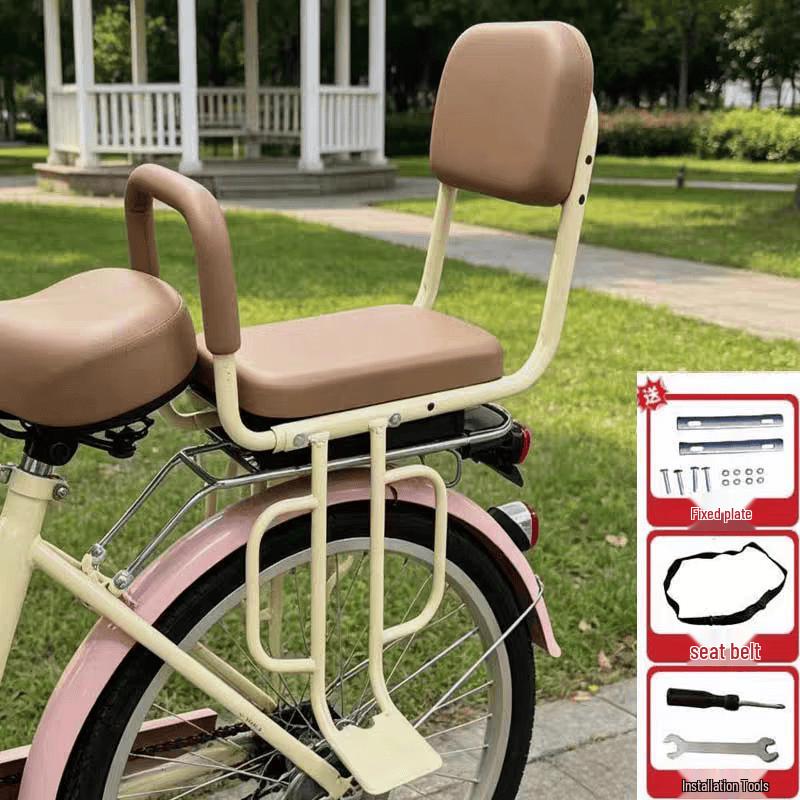 Asiento de Bicicleta para Niño Montado en la Parte Trasera Brangdy