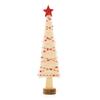 Yousheng Christmas Tabletop Decoration Plush Wool Felt Reindeer Santa Tree Figurine with Wooden Base for Winter Tiered Tray Mantel Decor