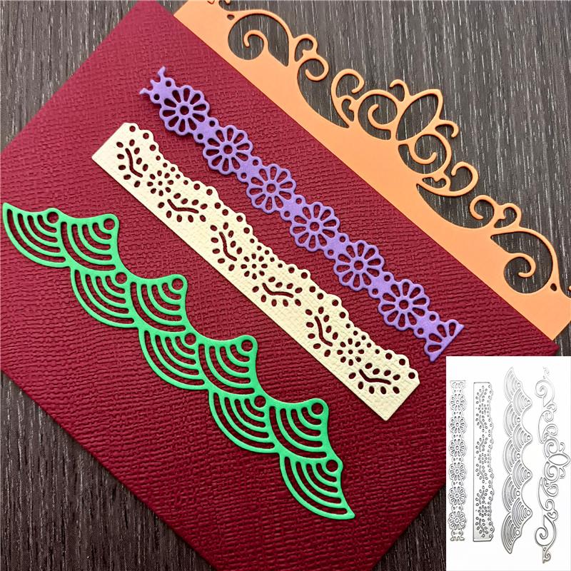 4 stuks/Set Kant Frame Snijmal Scrapbook Embossing Snijmal Vorm DIY Decoratie Kaart