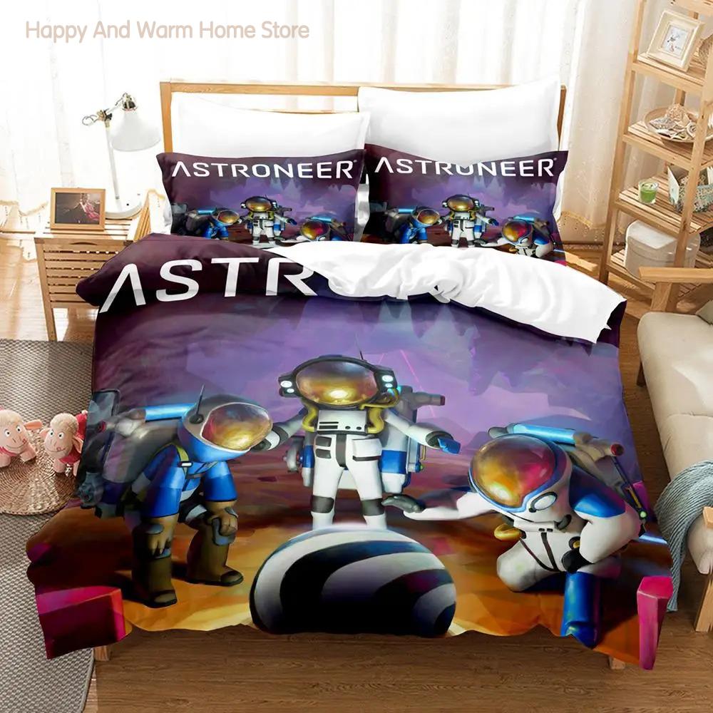 Astroneer Bedding Set Single Twin Full Queen King Size Bed Set Aldult Boys Bedroom Duvetcover Sets 3D Print Game Bed Sheet Set