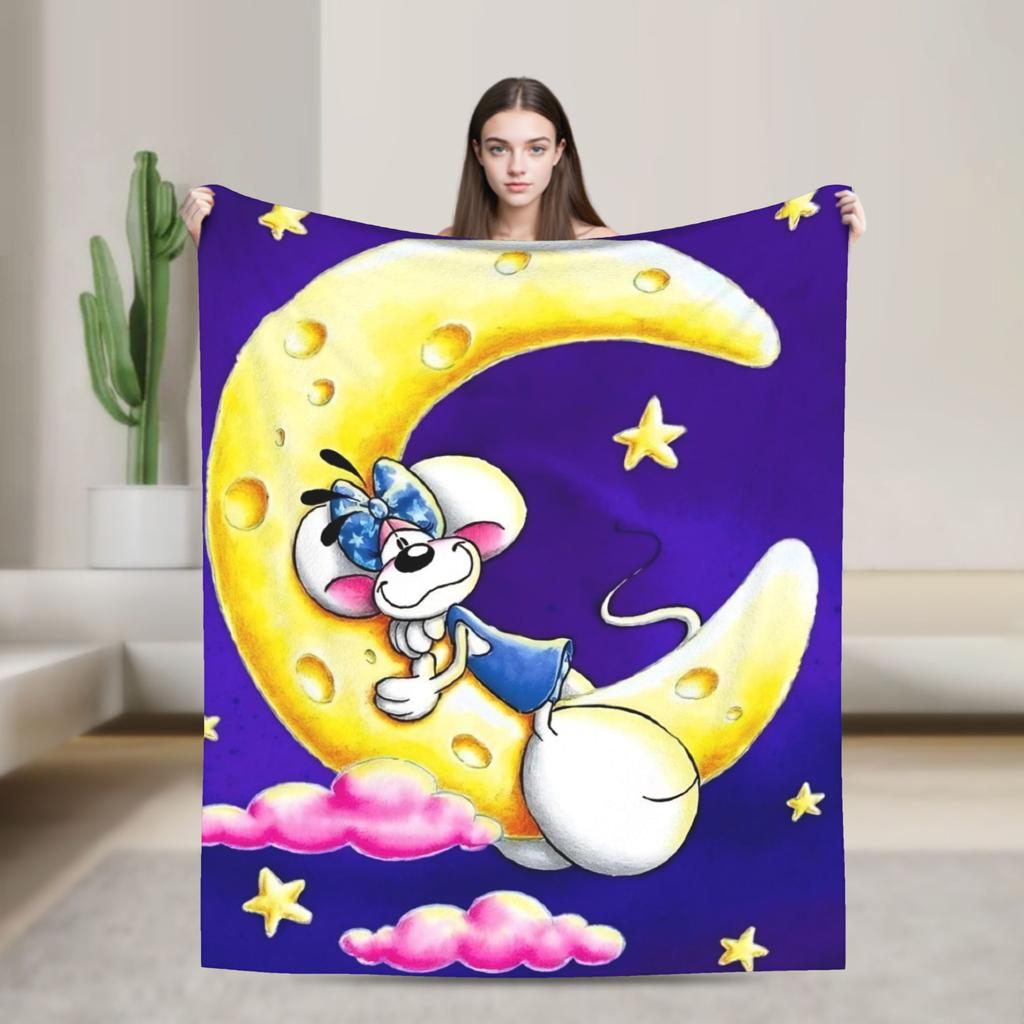 Cute Diddl Blanket Quality Warm Soft Throw Blanket Winter Child Living Room Pattern Bedspread