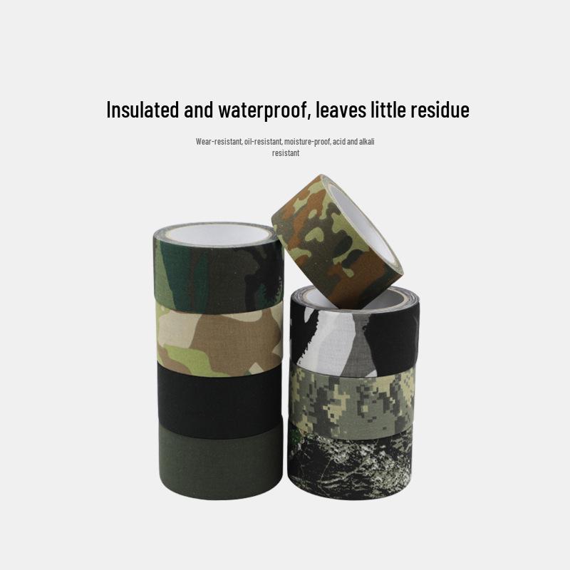Camouflage Self-Adhesive Cloth Tape - Insulating & Waterproof