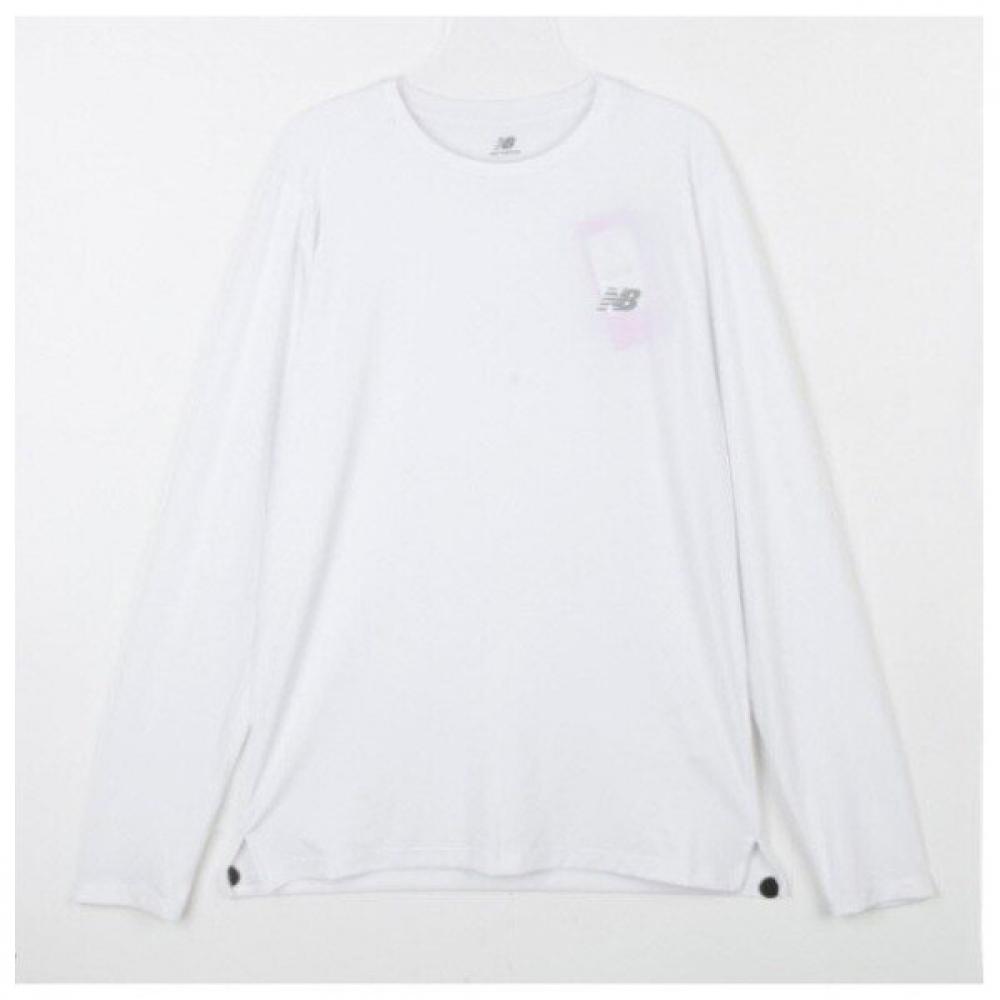 

New Balance Футболка с длинным рукавом Спортивная Базовая Mt53813 Мужская White series/95