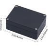 Project Box ABS Black Electrical Boxes IP65 Outdoor Waterproof Box Electronic Junction Box Power Enclosure with Cable Glands for DIY Project