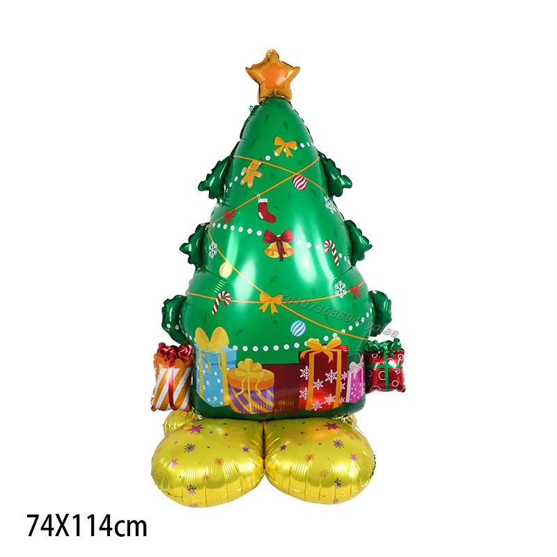 Large Christmas Snowman Foil Balloon Standing Christmas Tree Balloon Santa Claus Gift Box Balloon Christmas Party Decors
