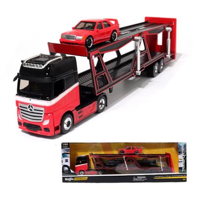 Maisto 1:64 Diecast Mercedes-Benz Actros Transporter Autotransporter LKW (rot)
