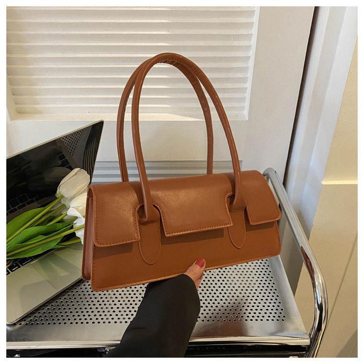 

Stylish Commute-friendly Women s Shoulder Bag In Black White Yellow And Brown коричневий