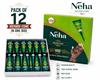 Neha Premium Henna Mehandi Cones | Traditional Indian Body Art Design Kit | Natural Mehndi Cones In Green Decorative Box | 12 Count for Weddings