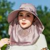 Lightweight Sunshade Sun Hat Wide Brim Neck Flap Hat Visor Cap Women Picking Tea Hat  Camping