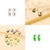 Trendy Alloy Geometric J-shaped Earrings For Women Fashionable And Colorful