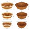 Handgeflochtener Kunst rattan Korb Runder Lebensmittelaufbewahrungskorb Praktische Aufbewahrungsbox Küche