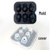 Skull Silicone Ice Cube Tray Mold: Creative DIY Halloween Ice Maker, Four-Piece Set.