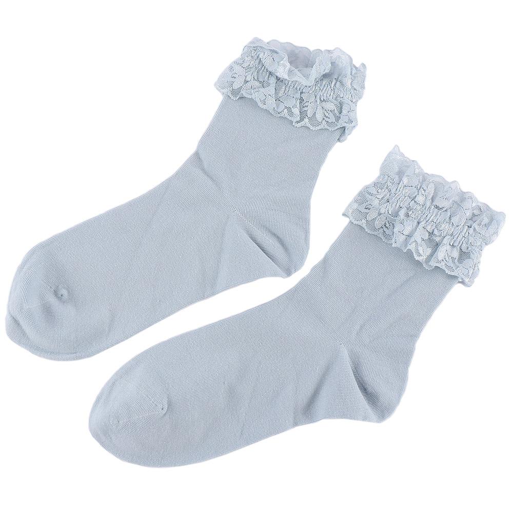 

Vintage Ruffle Lace Short Sock Boat Socks Ankle Socks Socks 35-39 светло-синий