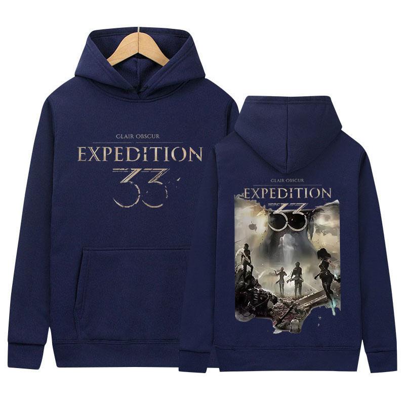 Clair Obscur Expédition 33 Bluza Męska Odzież Lata 90. Retro Wysokiej Jakości Bluzy Polarowe Modne Oversize z Długim Rękawem