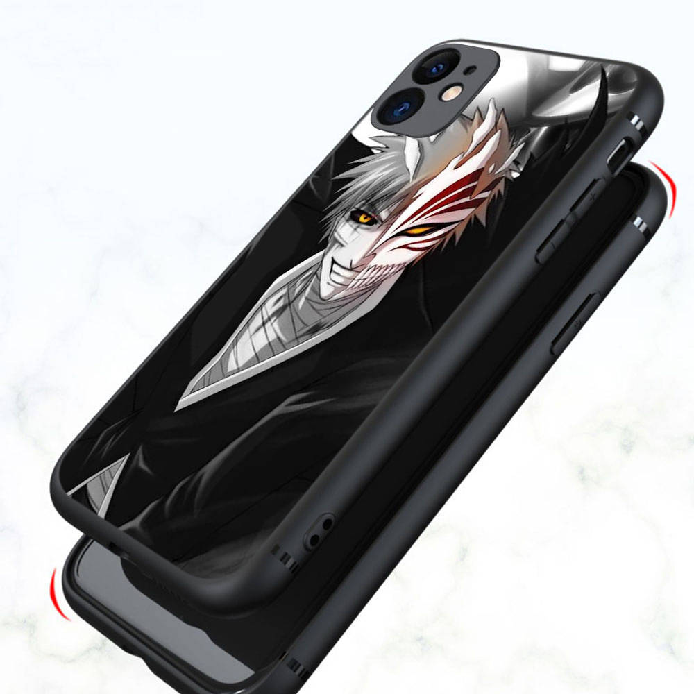 DT31 Bleach Anime Hülle für iPhone 16 15 Plus 14 13 12 11 Pro 8 7 6S 6 SE 5S X XR XS Max Realme C30 C33 C31 9I Huawei P30 Schwarz Weiche Hülle