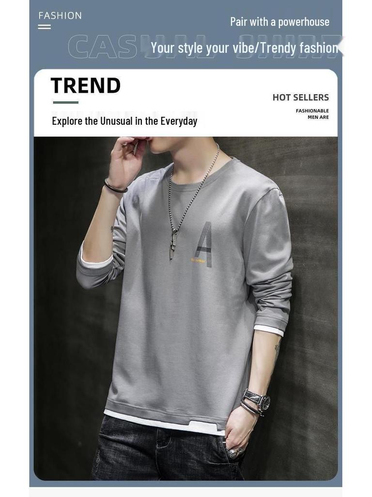 Men's 2023 Autumn Loose Long-Sleeve T-Shirt