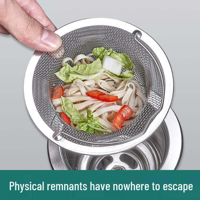 Stainless Steel Universal Sink Filter - Thick Anti-Leakage Net for Vegetables and Residue