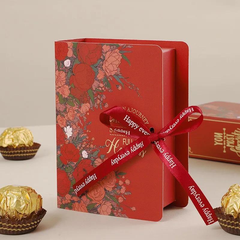 11/11/11Pcs Creative Book-Style Wedding Gift Boxes Candy Packaging Paper Baby Shower Party Favor Supplies Wholesale